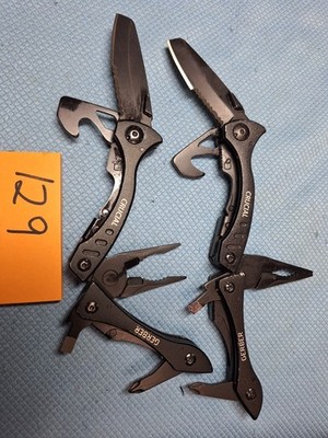 2 GERBER CRUCIAL BLACK MULTI TOOLS     Lot 129