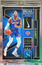 2024-25 Silhouettes Basketball RJ Barrett Game Used Dual Tag Nike Gold Holo /10