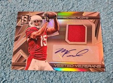 2015 Spectra Autograph Vested Veterans Michael Floyd Arizona 96/99 #VV-MF