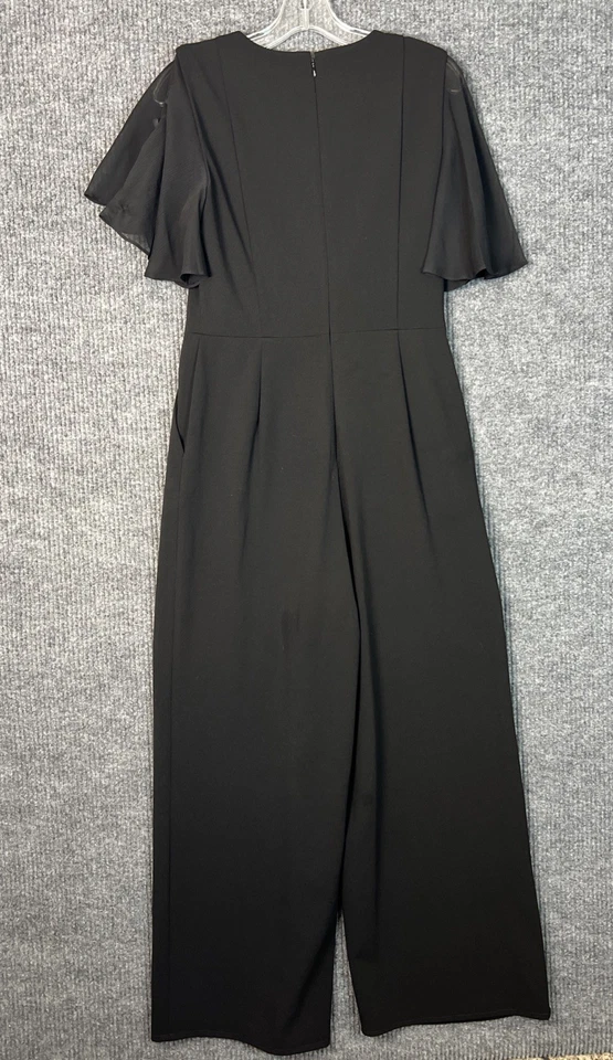 Mono Calvin Klein Mujer Pierna Ancha Talla 8 Negro Bolsillos Oficina Profesional Foto 2 de 4