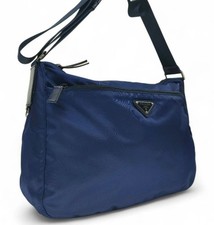 PRADA Tessuto Nylon Schultertasche Navy Med Crossbody Unisex...