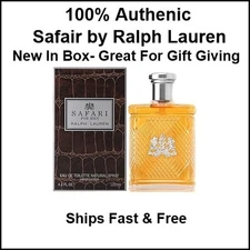 Safari by Ralph Lauren 4.2 oz EDT Cologne for Men - New In Box - 100% Authenic