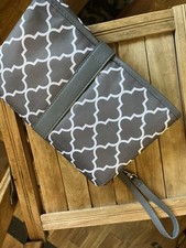 JJ Cole Infant Changing Clutch Foldable Mat Grey Gray Stone Arbor Color mint