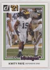 2021 Panini Chronicles Draft Picks Donruss Retro Pink Kwity Paye #30 2l4