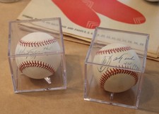 Carl Yastremski & Wade Boggs Signed Baseballs  H.O.F  Original