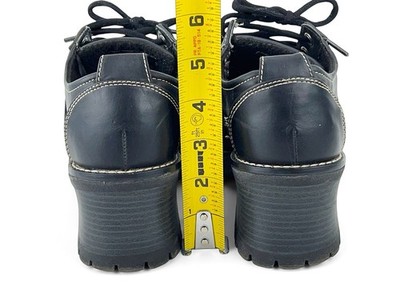 VINTAGE 90s Y2K Black Chunky Platform Oxfords Grunge Bratz
