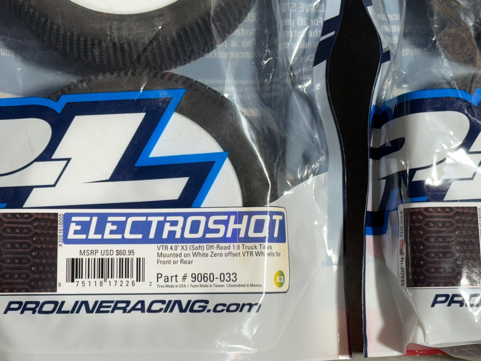 Pro-Line 9060-033 ElectroShot X3 Soft Off-Rd 1/8 TRK Tires Mntd : Fr/Re (4)