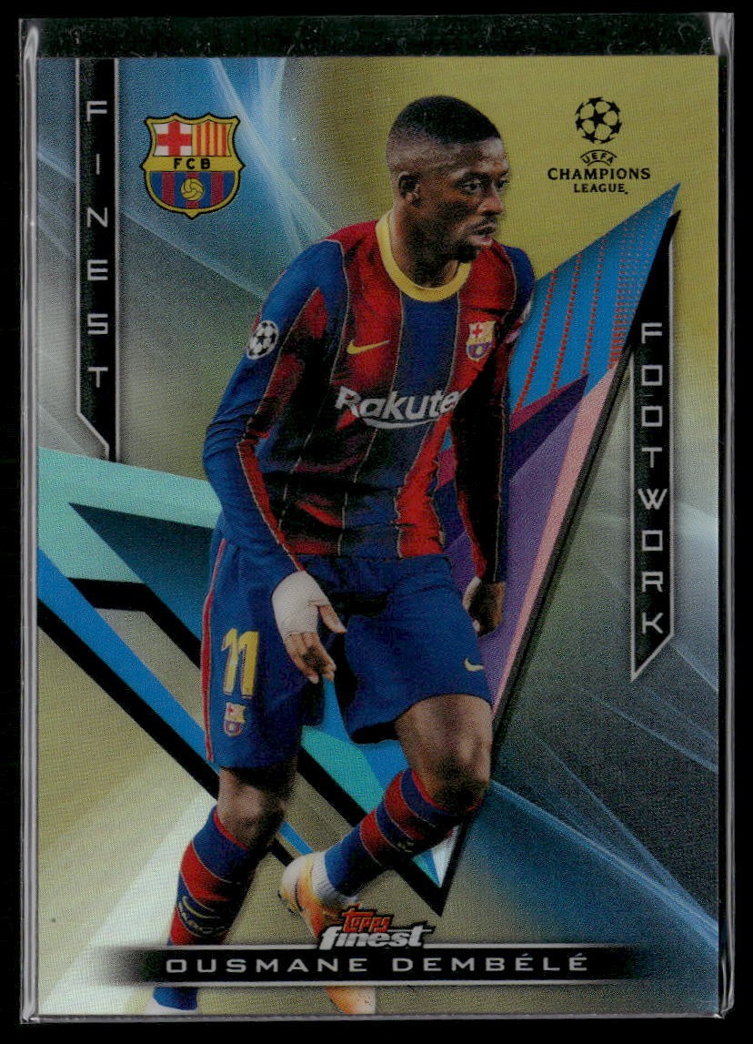 2020-21 Finest UEFA CL #FF-4 Ousmane Dembélé Finest Footwork Gold Ref /50