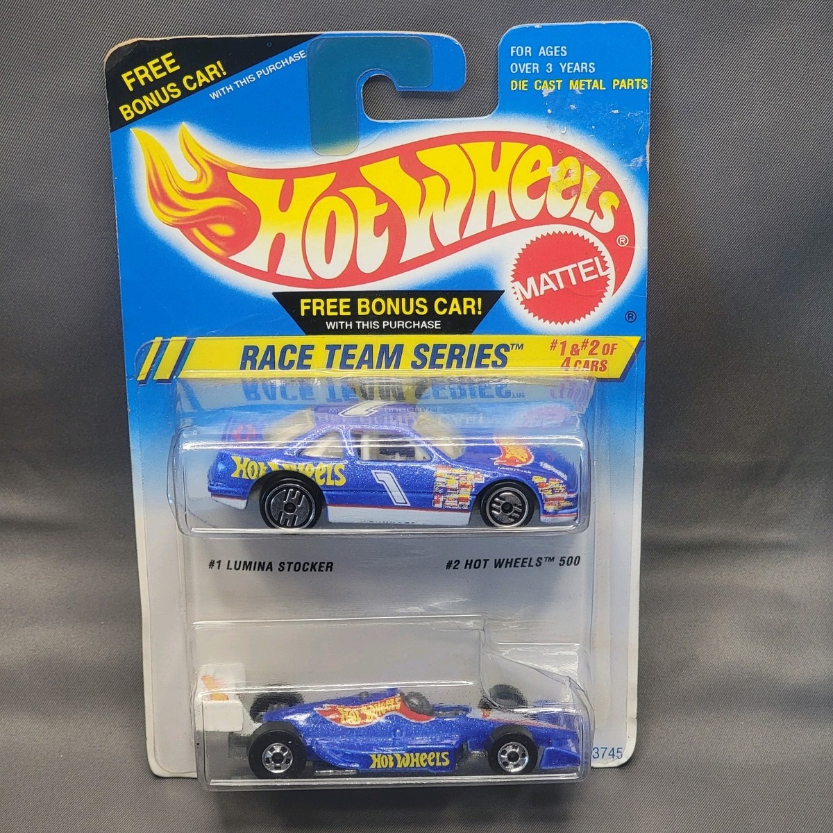 1995 Hot Wheels Race Team Series Lumina Stocker and Hot Wheels 500