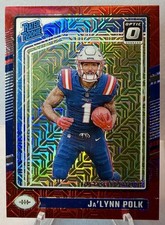 2024 Donruss Optic Ja'lynn Polk Rated Rookie Red Mojo #240 Patriots