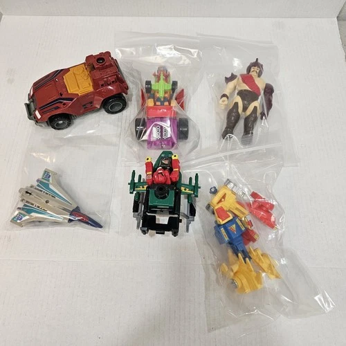 Lot Of 6 Vintage G1 Transformers action masters Pretenders Figures - INCOMPLETE