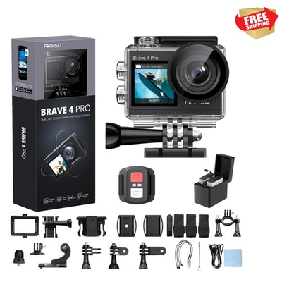 #ad Brave 4 Pro 4K30FPS Action Camera 131ft Underwater Camcorder Waterproof Cam... $197.95