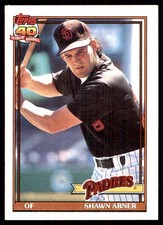 Shawn Abner 1991 Topps #697 San Diego Padres MLB READ FREE SHIPPING AutographDen