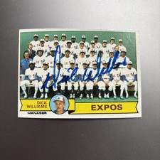 DICK WILLIAMS 1979 TOPPS AUTOGRAPHED SIGNED AUTO BASEBALL CARD