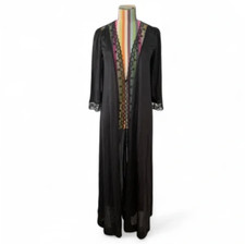 Vintage Kayser Lace Trimmed Duster Robe Lingerie Slip Maxi