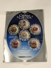 Paragon The Christmas Collection Counted Cross Stitch 6 Ornaments Kit 6130 NEW