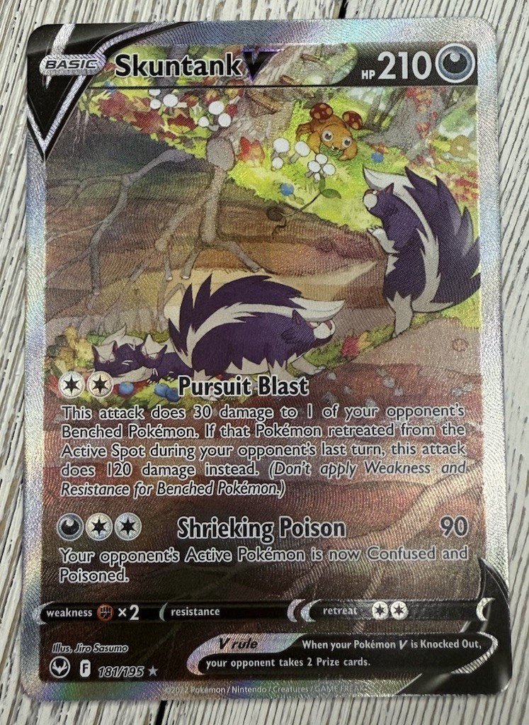 Skuntank V 181/195 Alternate Art Ultra Rare Silver Tempest Pokemon English NM