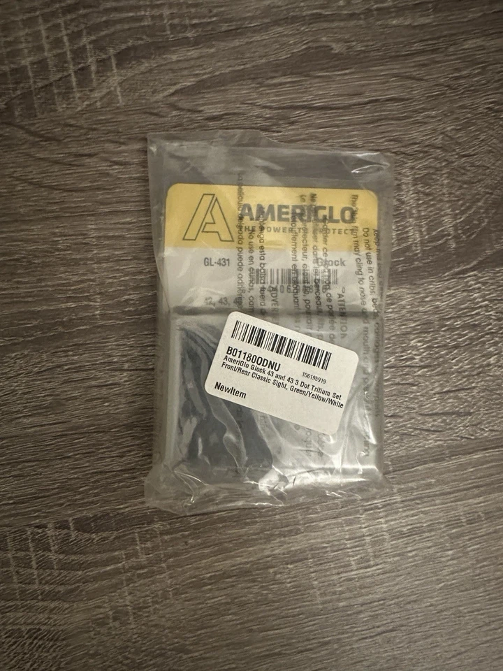 Conjunto de mira de trítio AMERIGLO Classic frontal/traseira 3 pontos para Glock 42, 43, 43X, 48 - Imagem 3 de 3