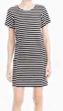 NWT J.Crew Striped T-Shirt Dress XS JCrew Women’s Striped Dress in Black White