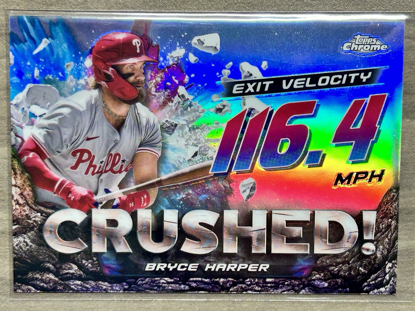 2024 Topps Chrome Update Series - Crushed Bryce Harper #CR-22