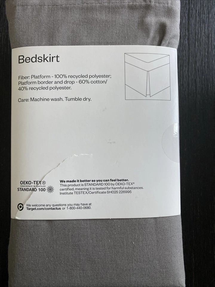 Falda de cama completa gris - Room Essentials™ Foto 4 de 4