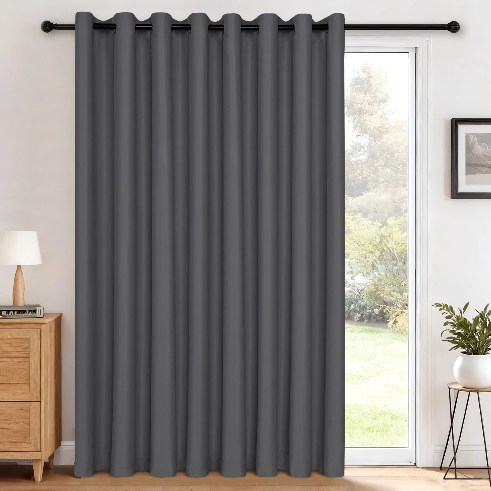 Sliding Glass Door Blackout Curtains for Privacy,Thermal Insulated Grommet Cu...