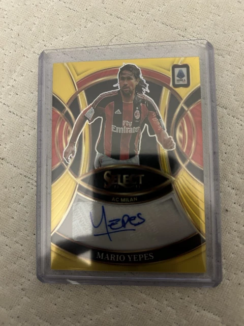 2025-26 Panini Select Serie A AC Milan Legend Mario Yepes Auto Gold Prizm /10
