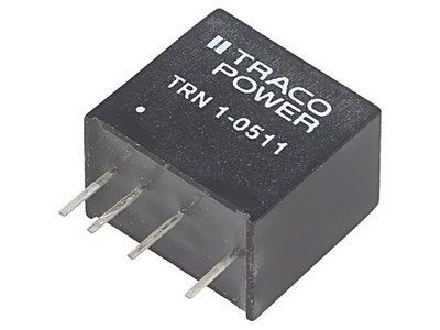 TRN 1-0511 Wandler: DC/DC 1W UEing: 4,5-13,2VDC UAusg: 5VDC IAusg: 200mA TRACO P