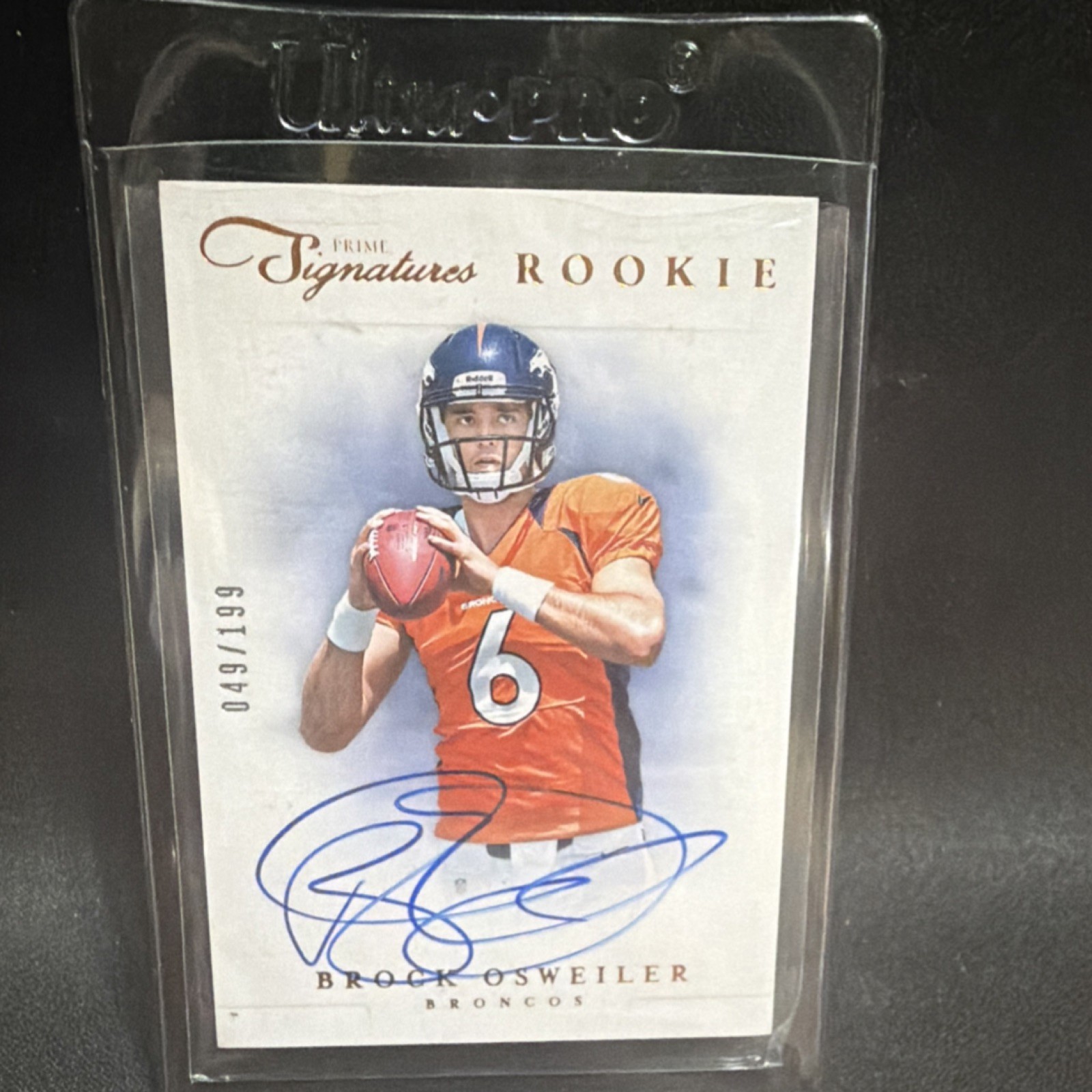 Brock Osweiler Panini Prime Signatures #247 Autograph