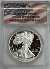 2021 CC Overstruck Silver Eagle Morgan Dollar Concept ANACS MS69 Dan Carr