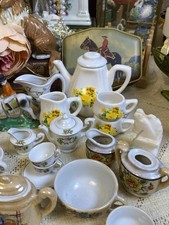 45 Pc Vintage Miniature Porcelain Ceramic Lot Japan Tea Sets Figurines Reseller