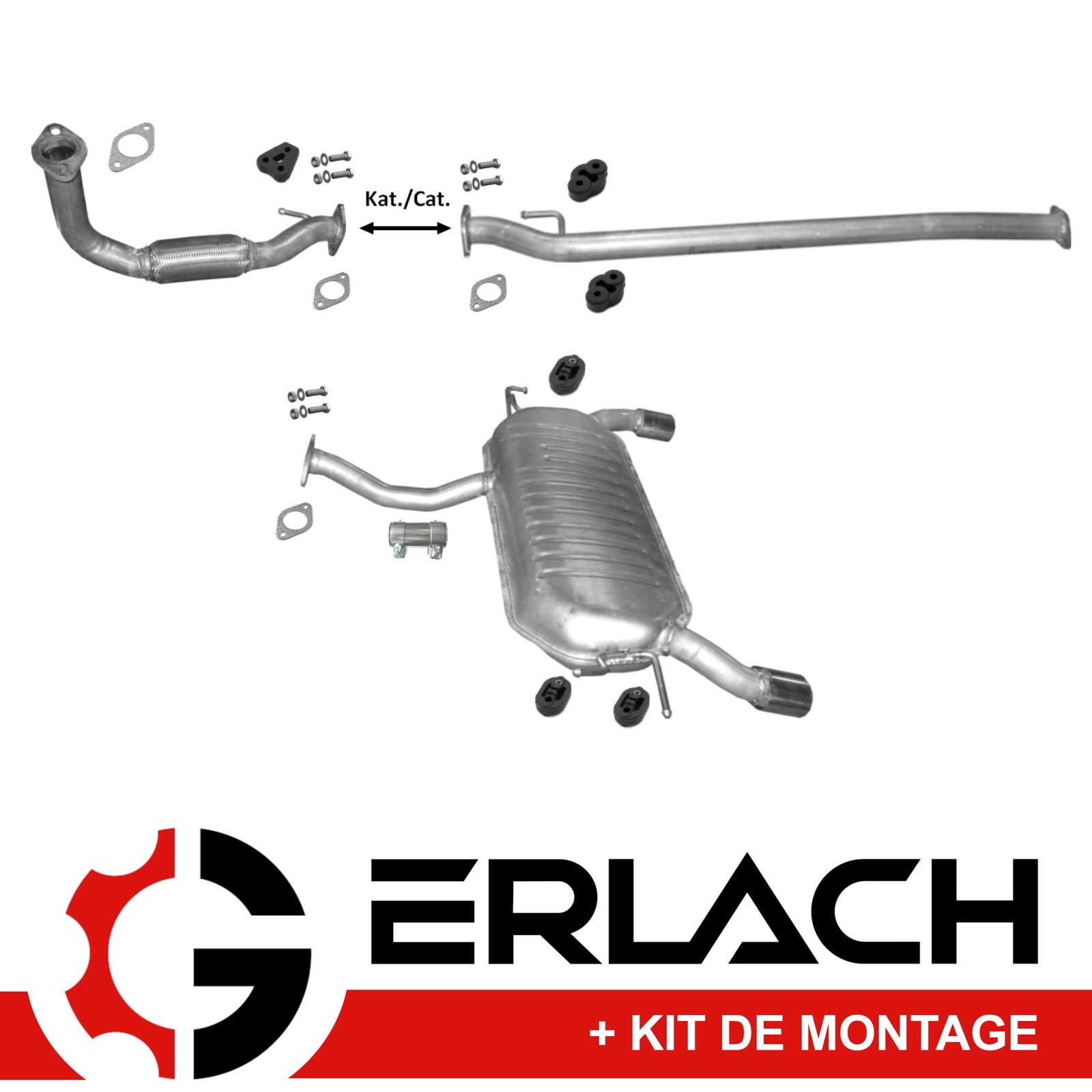 Echappement silencieux 5258 anti-corrosion pour Kia Sportage et Tucson 4x4