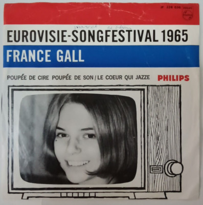 FRANCE GALL -POUPEE  DE CIRE POUPEE DE SON- DUTCH 7'' SINGLE, PS, WOC, JAZZ ROCK