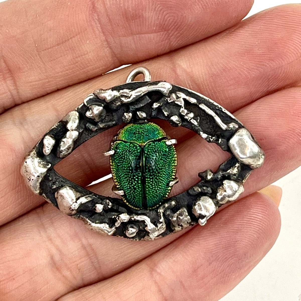 Egyptian 3 scarab beetle Vintage Silver belt Egyptian Scarab Belt Buckle: Hand-painted Enamel, Gothic  main image 4