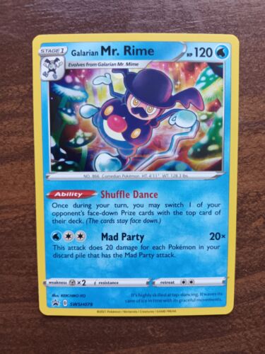 Pokemon Card Galarian Mr. Rime Holo Promo SWSH079 - Picture 1 of 3