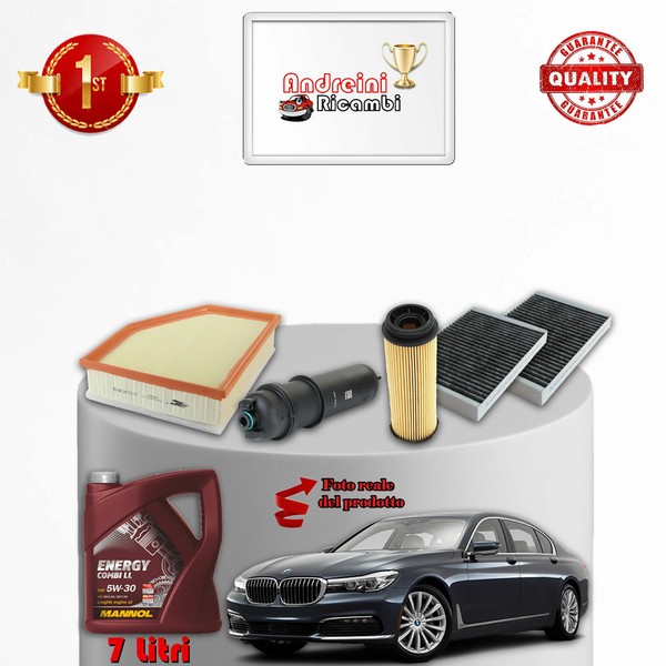Wartungsset 4 Filter Und ÖL FüR BMW Serie 7 G11 730 LD 155KW 211PS 2020-image