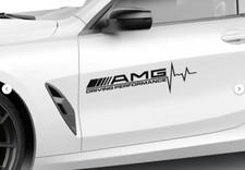 x2 ADESIVO AUTO AMG PERFORMANCE MERCEDES DECALCOMANIA LOGO DECORAZIONE RACING VINILE GRAFICA