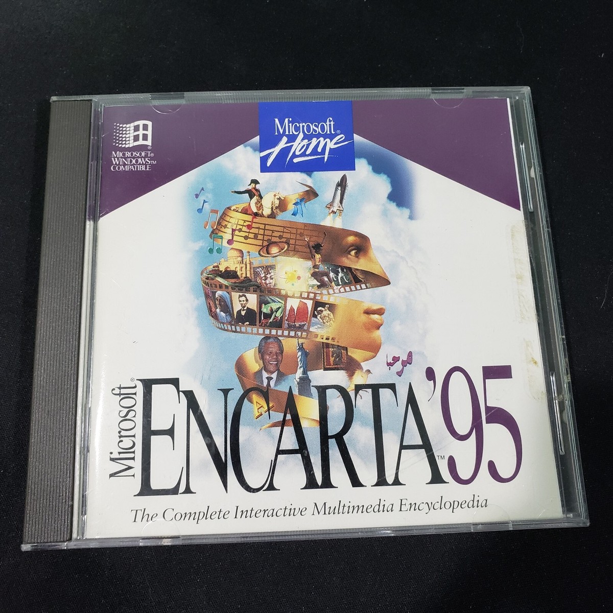 Microsoft Home Encarta 95 Vintage CD ROM Interactive Encyclopedia