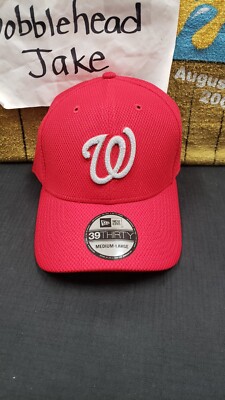 NWT WASHINGTON NATIONALS 39THIRTY 3930 FLEX FIT CAP HAT NEW ERA RED MED-LARGE
