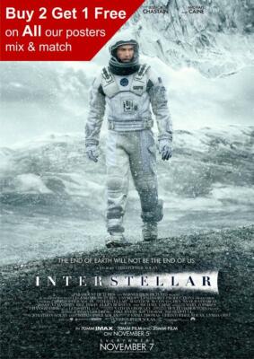 Interstellar 2014 Movie Poster A5 A4 A3 A2 A1 UK