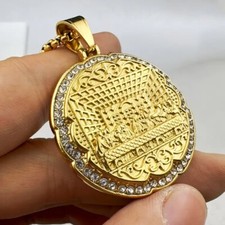 Stainless Steel Last Supper Jesus CZ Religious Pendant  24" Rolo Chain Necklace