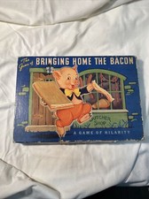 1939 Bringing Home The Bacon Board Game By Whitman Publishing Co Vintage Graphic