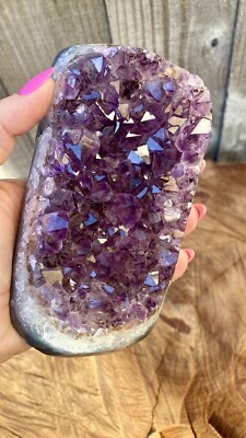 Kristall Amethyst flach gelegt lila Cluster Qualität Eisen heilen meditieren 963g