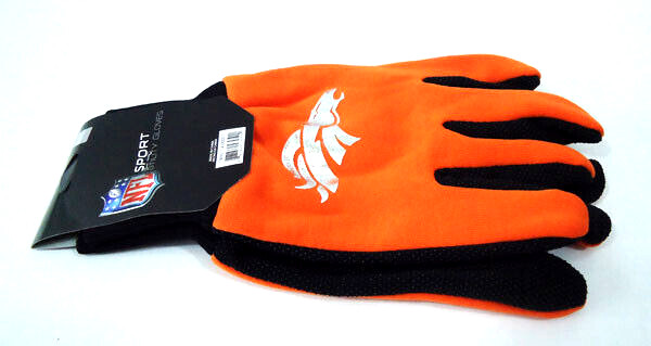 Denver Broncos Football Team Sport Utility Gloves New NFL Orange