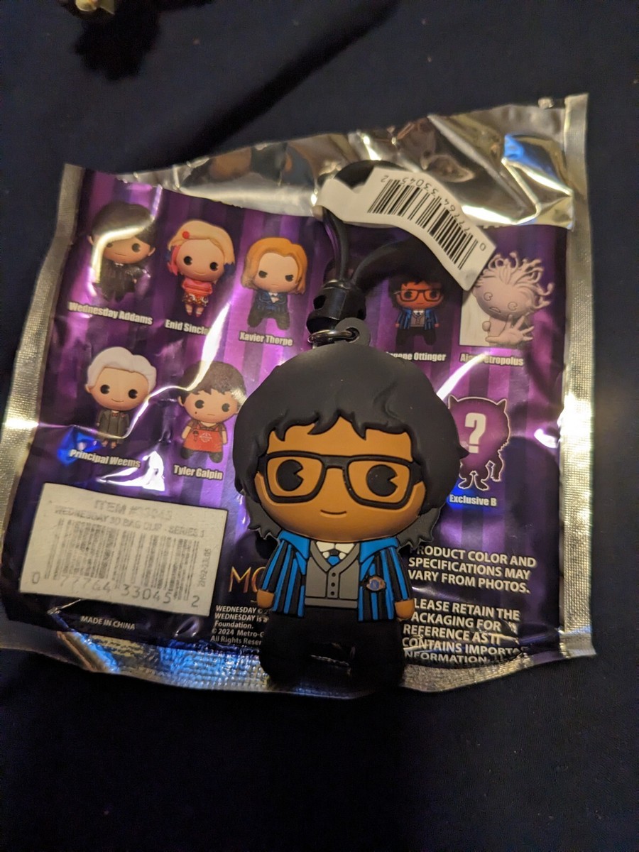 Monogram Netflix Wednesday Eugene Ottinger Figural Foam Bag Clip