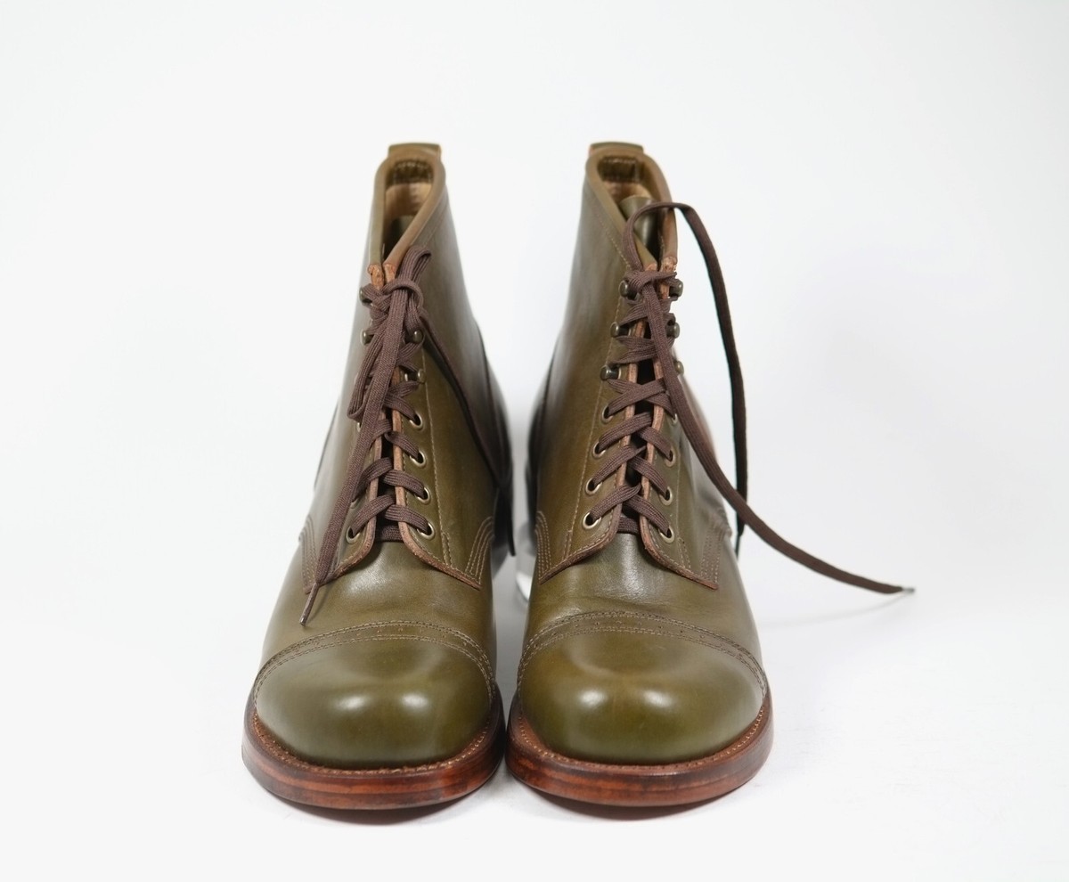 Julian Boots, Bowery, Olive Green Horween, New, Made in USA