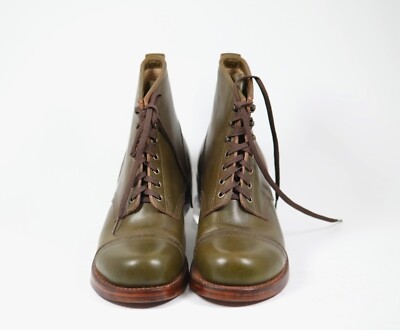 Julian Boots, Bowery, Olive Green Horween, New, Made in USA | eBay