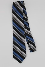 David Taylor Collection Blue, Black, Silver and White Necktie