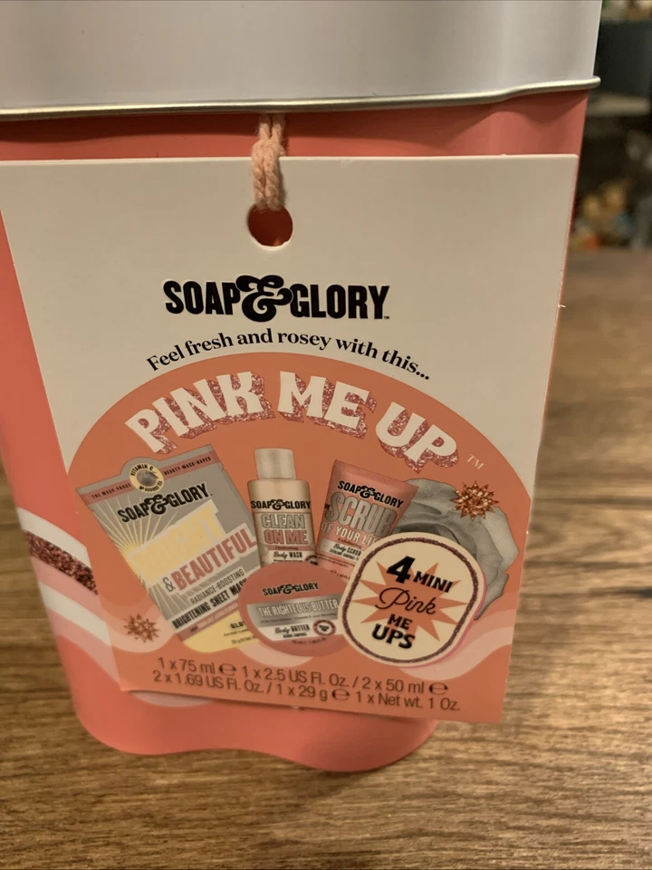 Pink Me Up Fresh & Rosie with Soap & Glory W/Collector Tin. New Sealed - Image 2 of 4