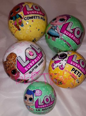 5) LOL Surprise! Doll SET BIG LIL SISTERS GLITTER CONFETTI